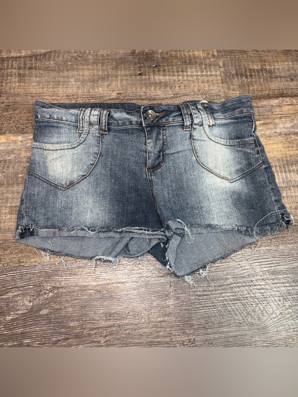 Y2K Lei Low Rise Cutoff Jean Shorts Size 13 Juniors